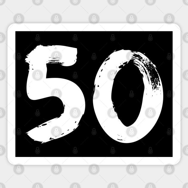 Number 50 Sticker by Erena Samohai